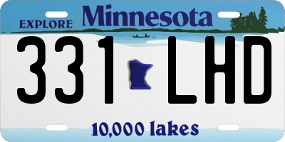 MN license plate 331LHD