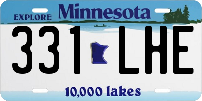 MN license plate 331LHE