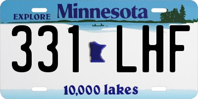 MN license plate 331LHF