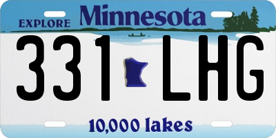 MN license plate 331LHG