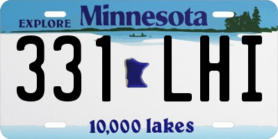 MN license plate 331LHI