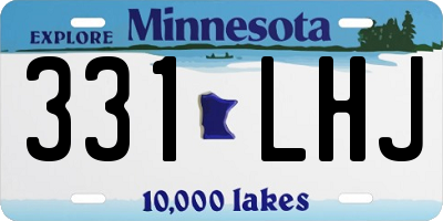 MN license plate 331LHJ