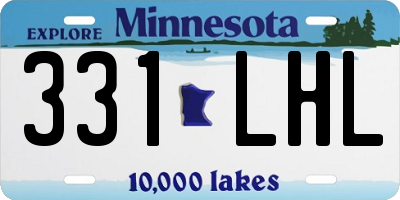 MN license plate 331LHL