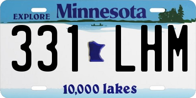 MN license plate 331LHM