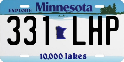 MN license plate 331LHP