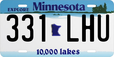 MN license plate 331LHU