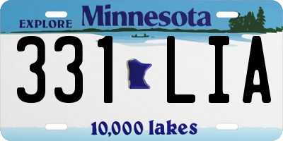 MN license plate 331LIA