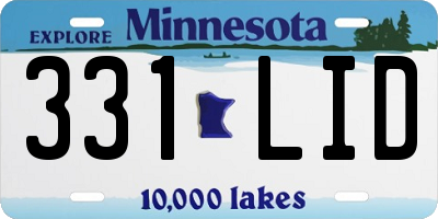 MN license plate 331LID