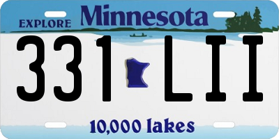 MN license plate 331LII