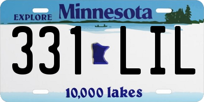 MN license plate 331LIL