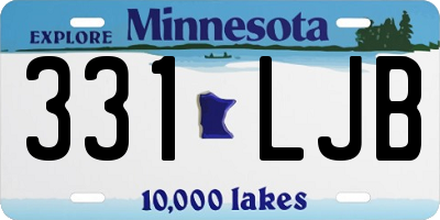 MN license plate 331LJB