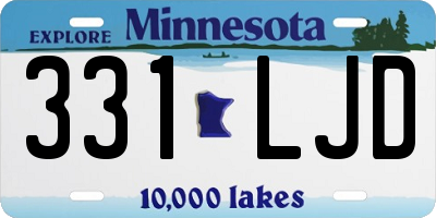 MN license plate 331LJD