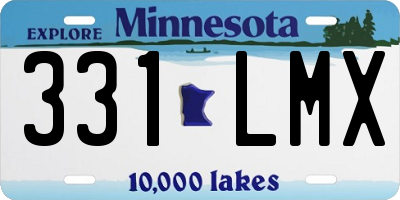 MN license plate 331LMX