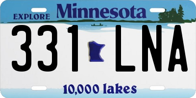 MN license plate 331LNA