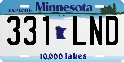 MN license plate 331LND