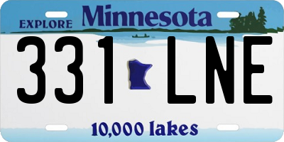 MN license plate 331LNE