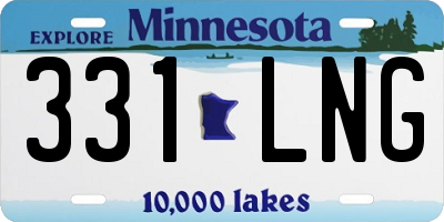 MN license plate 331LNG