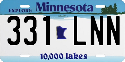 MN license plate 331LNN