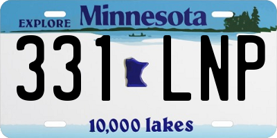 MN license plate 331LNP
