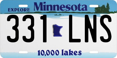 MN license plate 331LNS