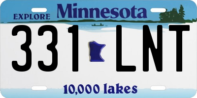 MN license plate 331LNT