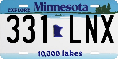 MN license plate 331LNX