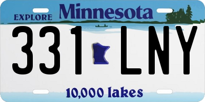 MN license plate 331LNY
