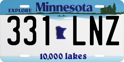 MN license plate 331LNZ