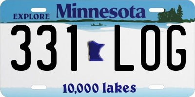 MN license plate 331LOG
