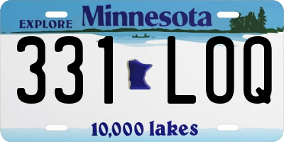 MN license plate 331LOQ