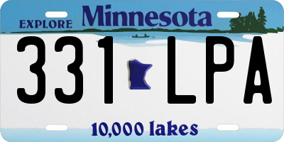 MN license plate 331LPA