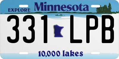 MN license plate 331LPB