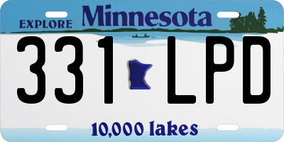 MN license plate 331LPD