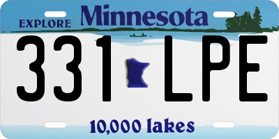 MN license plate 331LPE
