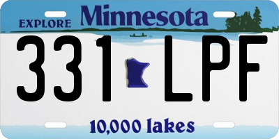 MN license plate 331LPF
