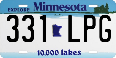 MN license plate 331LPG