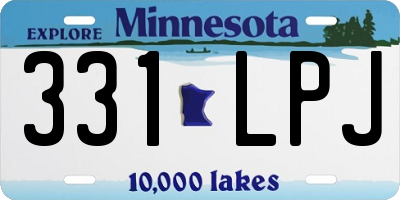 MN license plate 331LPJ