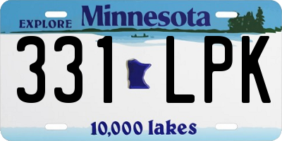 MN license plate 331LPK