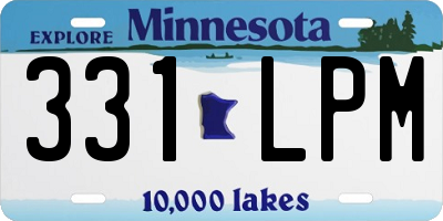 MN license plate 331LPM