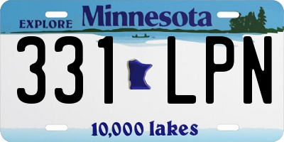 MN license plate 331LPN