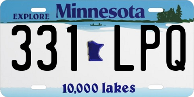 MN license plate 331LPQ