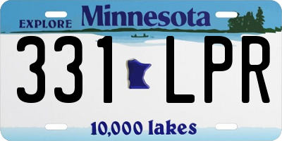 MN license plate 331LPR