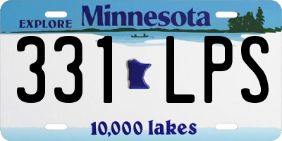MN license plate 331LPS
