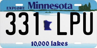 MN license plate 331LPU