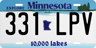 MN license plate 331LPV