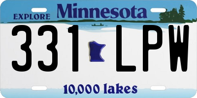 MN license plate 331LPW