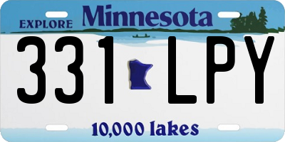 MN license plate 331LPY