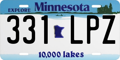 MN license plate 331LPZ