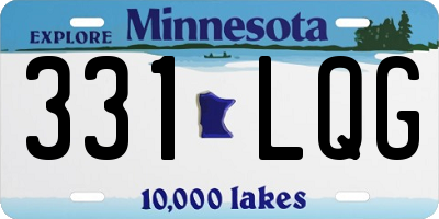MN license plate 331LQG