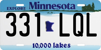 MN license plate 331LQL